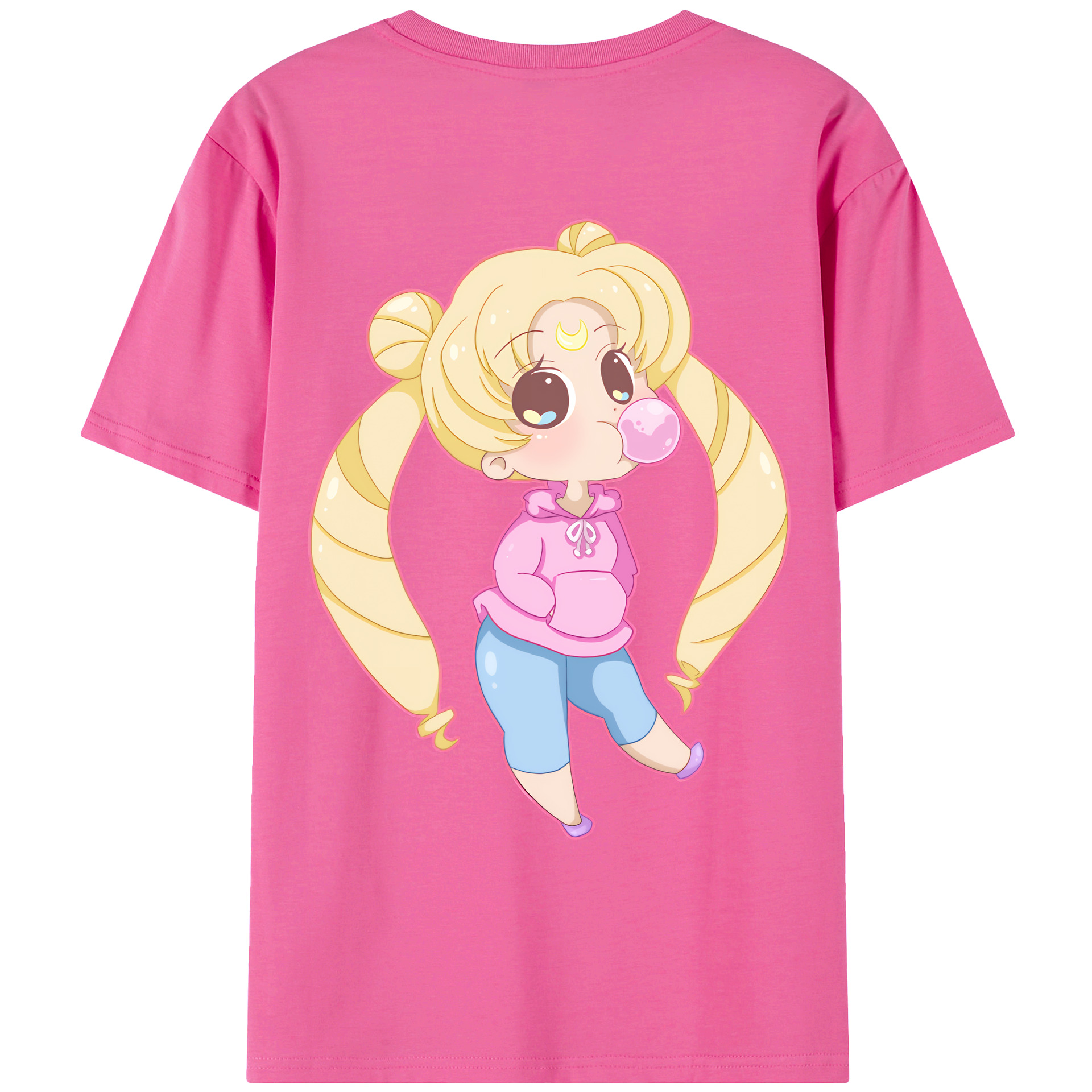 （画像用） 美少女戦士セーラームーン 愛野 美奈子 あいの みなこ Sailor Moon Aino Minako レディース半袖Tシャツ(バックプリント)